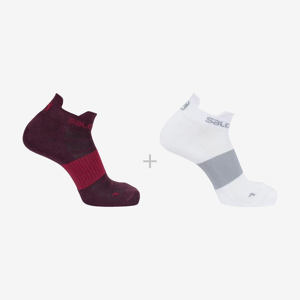 Chaussettes Salomon Homme Violette - Salomon SENSE 2-PACK - France (9501-WOCZI)